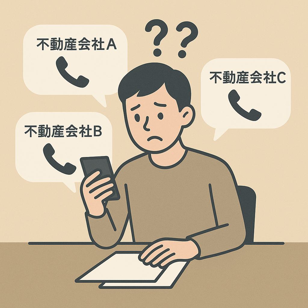 どこに問い合わせたか分からなくなるイメージ