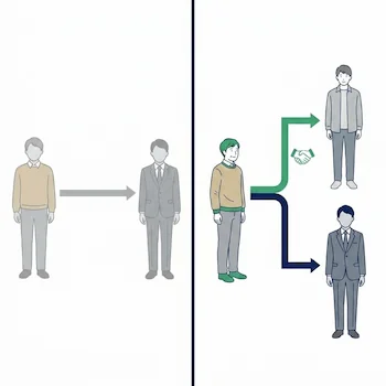 売却方法を自分で選べる比較イラスト